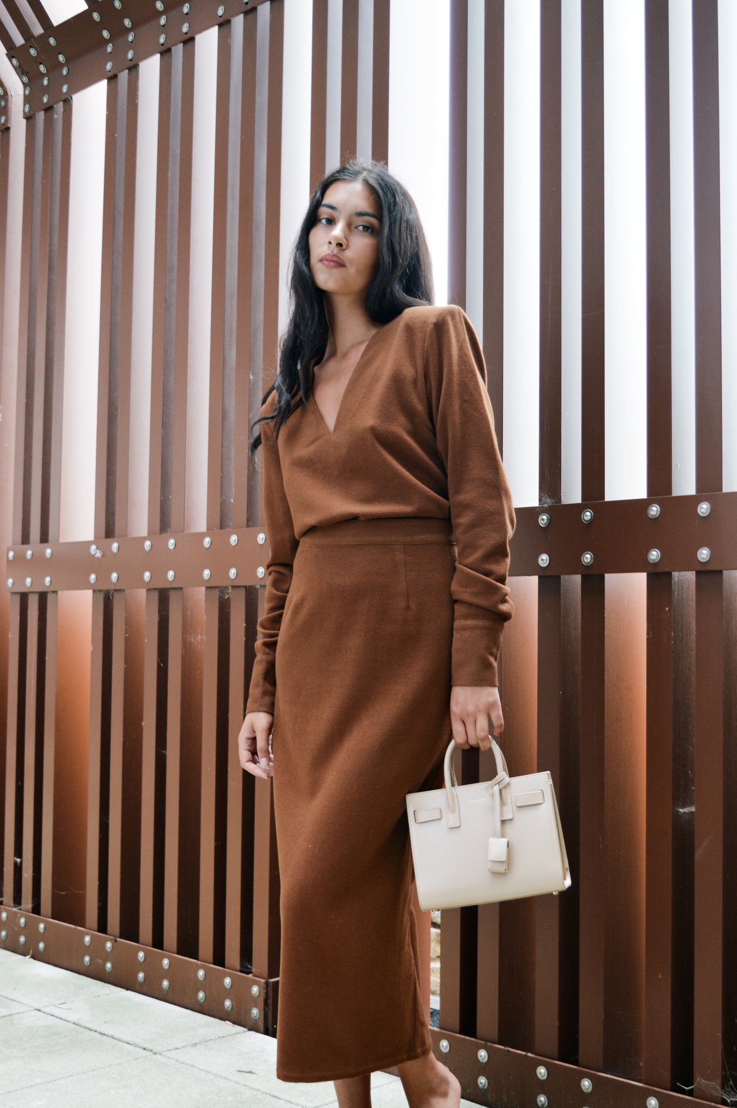 Sienna Midi Skirt - Chestnut