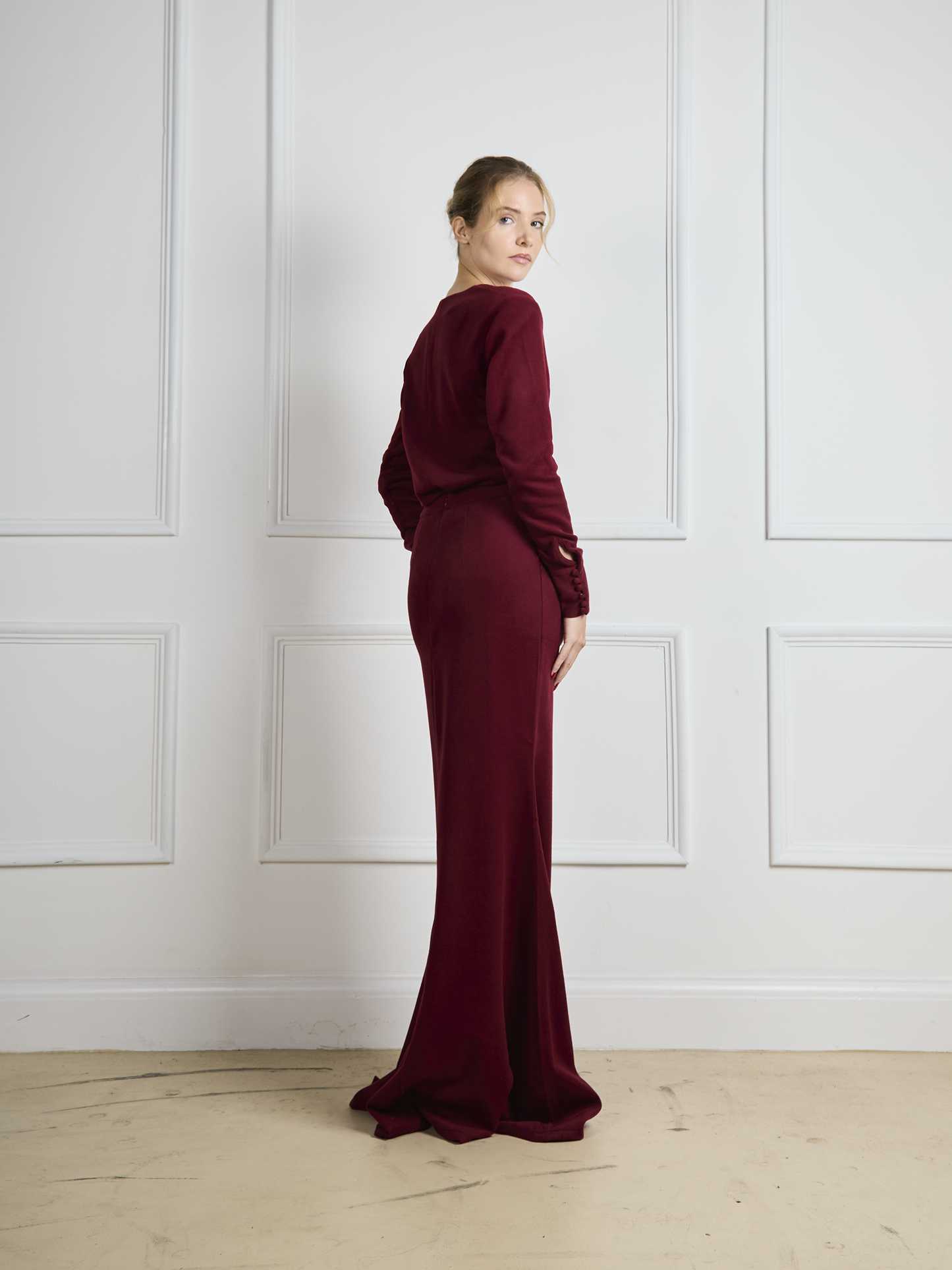 Sienna Maxi Skirt - Cherry