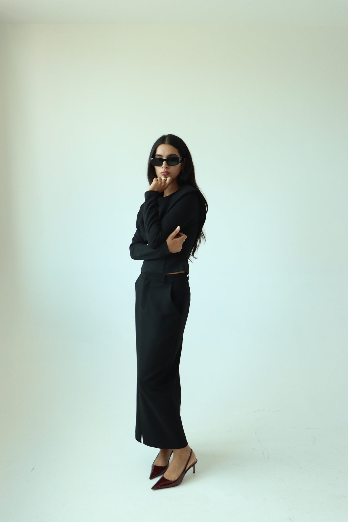 Sonya Midi Skirt - Black