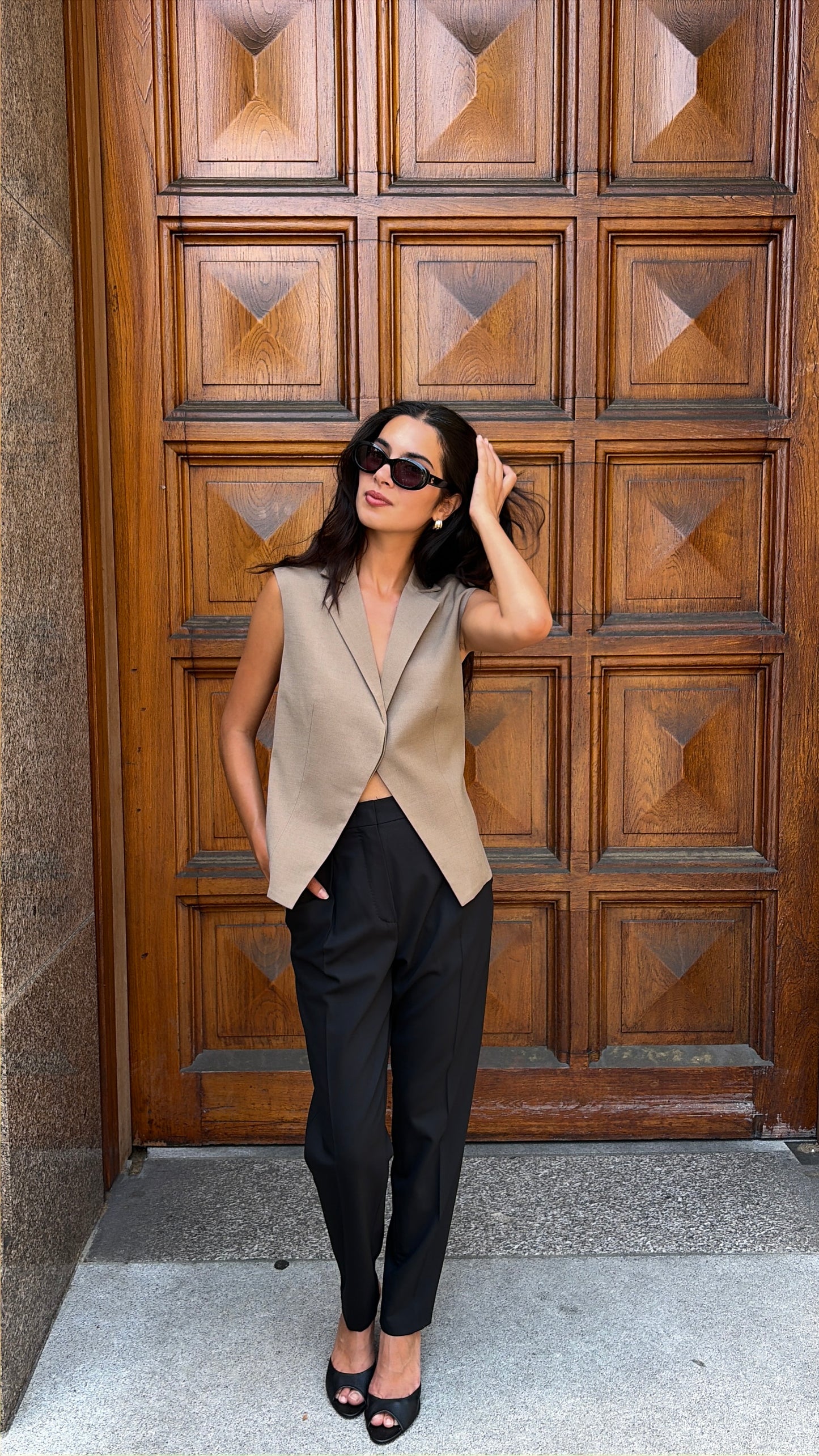 Romy Waistcoat - Greige