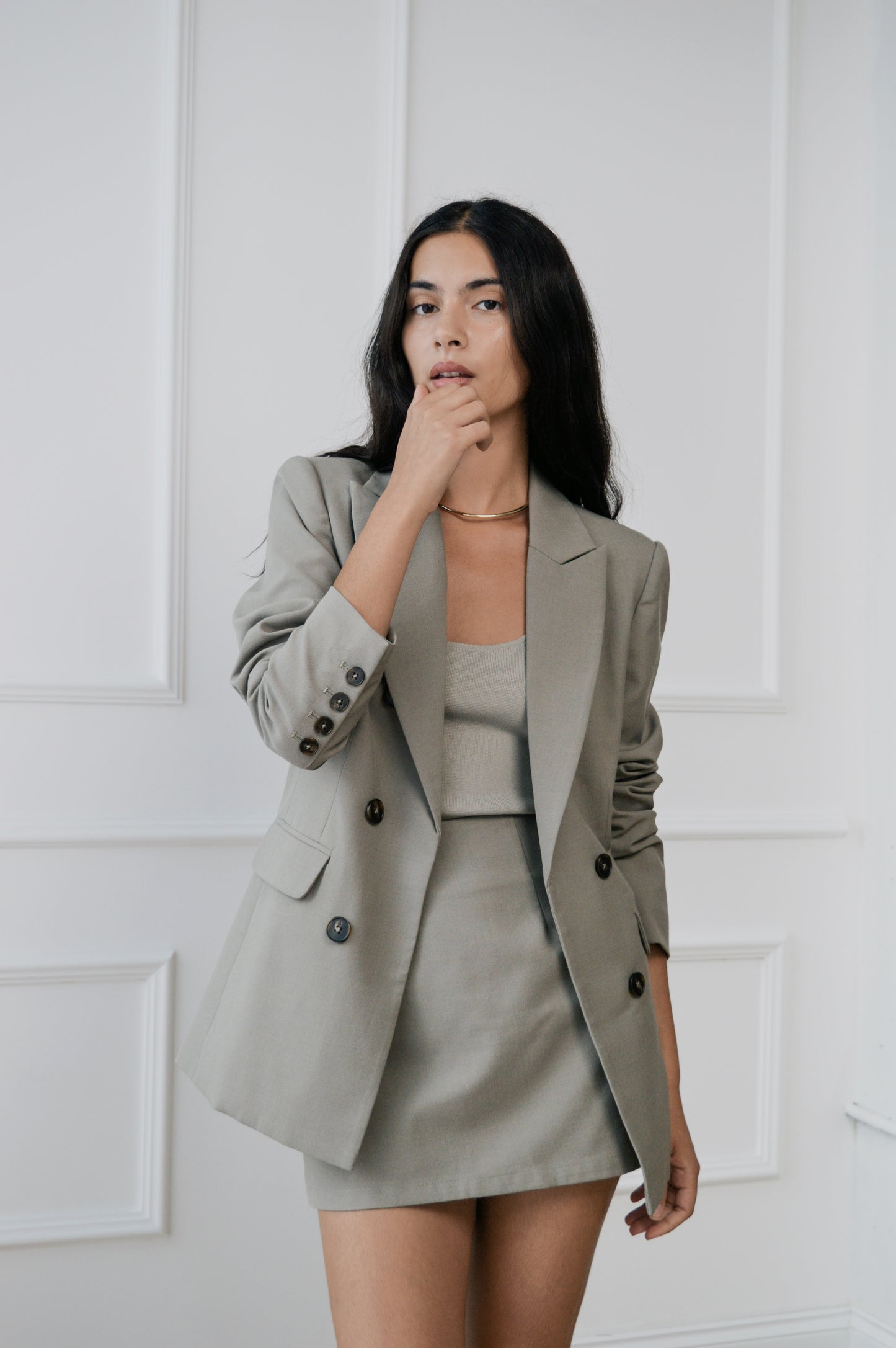 Maya Blazer - Rustic Sage