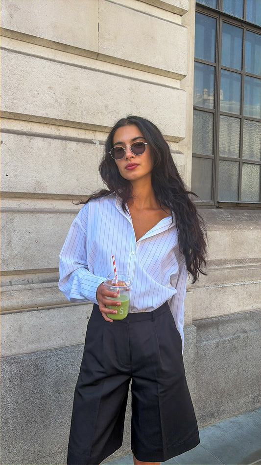 Zoe Shirt - White Striped